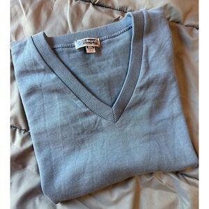 Andrew Rohan Edwards V Neck Pullover Sweater Vest Sz 2XL Blue Made In USA